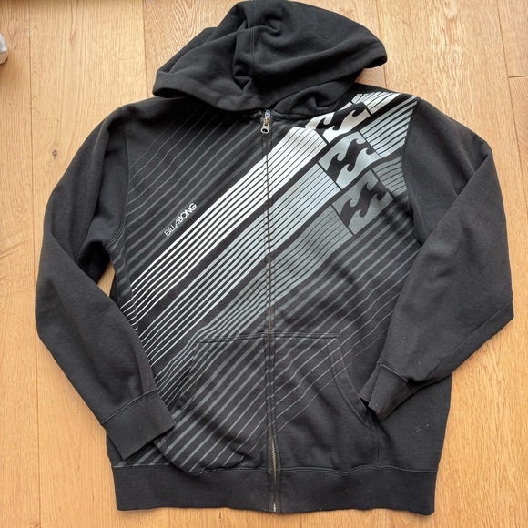 Y2K BILLABONG BLACK ZIP UP HOODIE - XL BOYS - Picture 5 of 15